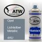 Preview: Opel, Lichtsilber Metallic, 4AU: 400ml Sprühdose, von ATW Autoteile West.